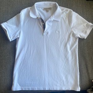 White mens polo Burberry shirt